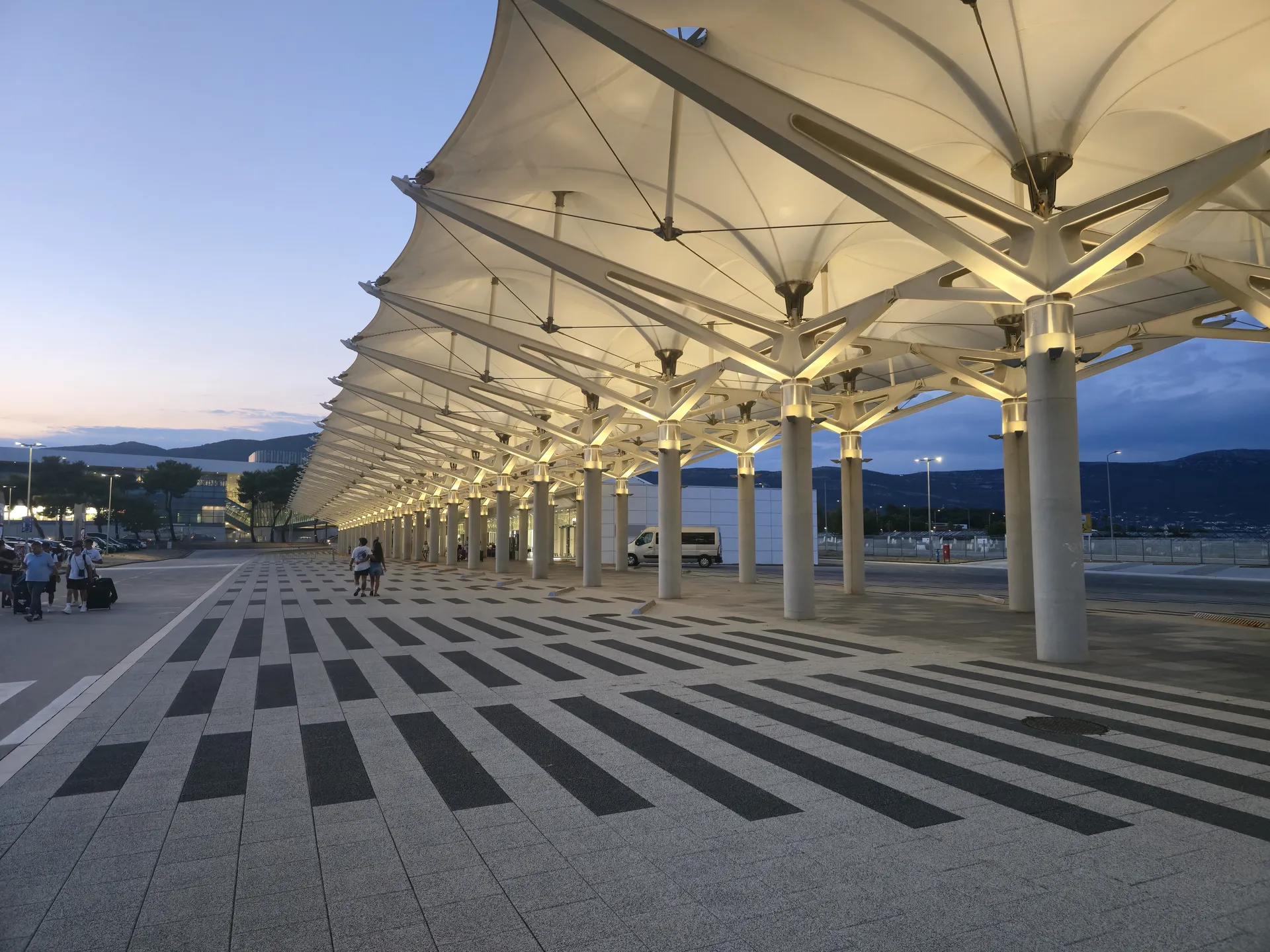 Split Airport terminal, where Antonio meets arriving passengers